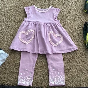 12 months purple cotton pants set from Macy’s, never worn